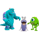 Bonecos Pack Monstros Sulley Mike Boo - Disney Pixar Mattel