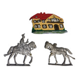 Bonequinhos De Chumbo Antigos Soldado Cavalo Casa Fretegrats