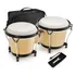 Bongo Percussão Profissional 6 E 7 Pele Animal E Bag Sonata Cor Natural