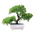 Bonsai Artificial Realista Mini Folhas Verde Vaso Planta Top