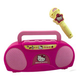 Boombox Infantil Karaoke Hello Kitty Com Microfone Candide