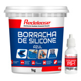 Borracha De Silicone Azul P  Moldes C Catalisador 1 030 Kg