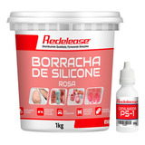 Borracha De Silicone Rosa