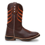 Bota Botina Texana Masculina Country Bico Quadrado Jump