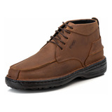 Bota Botinha Masculino 100% Couro Anti Stress Super Macia 