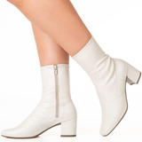 Bota Branca Feminina Stretch