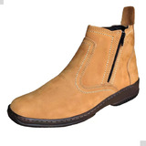 Bota Com Ziper Botina De Couro Linha Botinha Casual Country Linda Usada Com Jeans Produto Barato Com Qualidade Duravel