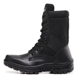 Bota Coturno Acero C/ Ziper Couro Militar Modelo Infantaria