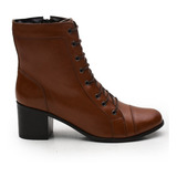 Bota Coturno Caramelo Cano