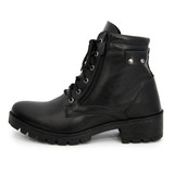 Bota Coturno Feminina Couro