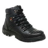 Bota Coturno Motoqueiro Couro