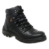 Bota Coturno Motoqueiro Couro