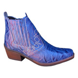 Bota Country Couro Azul