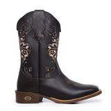 Bota Feminina Bordado Cavalo