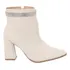 Bota Feminina Cano Curto Salto Alto Bico Quadrado Conforto