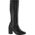 Bota Feminina Cano Longo Stretch Confort Salto Alto Grosso