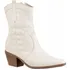 Bota Feminina Texana Bico Fino Cano Curto Confortavel Moda