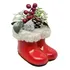 Bota Galocha Enfeite De Natal Em Ceramica Cor Vermelho