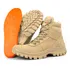 Bota Militar Cano Curto Masculino Couro Areia Lançamento