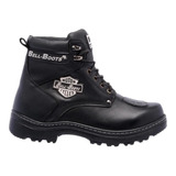 Bota Motociclista Masculina Couro