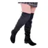 Bota Over Feminina Salto Baixo Cano Longo Montaria Strech