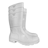 Bota Pvc Branca Cano