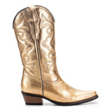 Bota Texana Feminina Couro