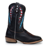 Bota Texana Masculina Couro
