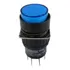 Botão 16mm 1 Rev Led 220v Azul P16br - Metaltex (i)