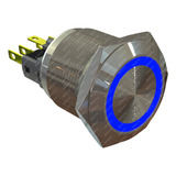 Botão Antivandalismo Iluminado 22mm 24vdc Azul