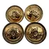 Botão Brasão Metal Real Dourado Grande Kit 10 Uni Premium