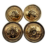 Botao Brasao Metal Real