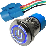Botao Cor Azul 19mm