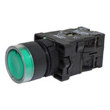 Botão De Comando 22mm Iluminado 24v Verde P20ig Metaltex  i 