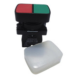 Botão Duplo Verde Vermelho   Proteção De Silicone 1na 1nf