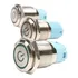 Botão Interruptor Inox Led Verde 12v 24v Liga Desliga 16mm