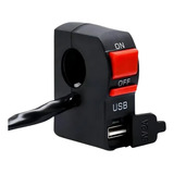 Botão Liga  desliga Farol De Milha Moto Universal Com Usb