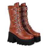Botas Com Ziper Alto