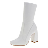 Botas Femininas Branca Cano