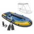 Bote Inflável Challenger 3 Azul Remos Bomba Capota Intex