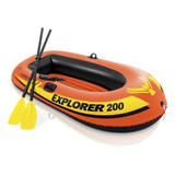 Bote Inflavel Com Remos E Bomba De Ar Manual Intex Explorer