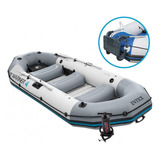 Bote Inflável Intex Mariner4 Cparremos Bomba E Suporte Motor