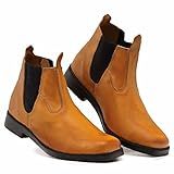 Botina Bota Masculina Couro Legitimo Solado De Pneu Resistente  40  Whisky 
