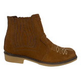 Botina Bota Masculina Texana Country Bordada Couro Legitimo