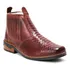 Botina Couro Masculina Country Bico Quadrado Adulto
