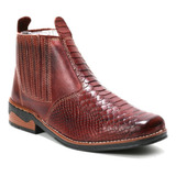 Botina Couro Masculina Country