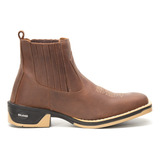 Botina Texana Masculina Couro