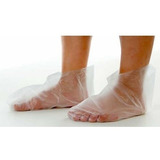 Botinha Plástica Descartável Pedicure Pacote C/ 100 Unidades