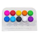 Botões Arcade Original 2nd Impact 8 Peças Silent Outemu