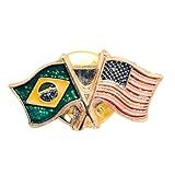 Botom Bandeira Do Brasil X Estados Unidos Pim Pin
